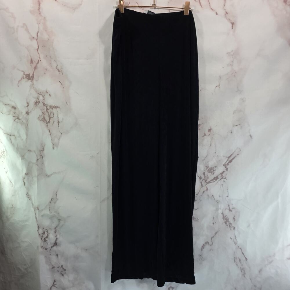 Chicos Pants Womens 2 14 Black High Rise Straight Leg Travelers Liquid Knit